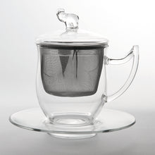 Încărcați imaginea în vizualizatorul galeriei - Pahar din sticla cu sita metalica Mairi 320 ml