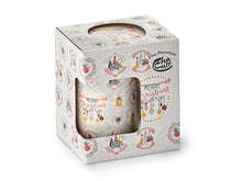 Încărcați imaginea în vizualizatorul galeriei - Cana de ceai din portelan "Craciun Fericit" cu capac si strecuratoare