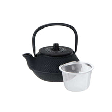 Load image into Gallery viewer, Japanese cast iron teapot Tetsu black 1.2l.
