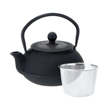 Load image into Gallery viewer, Japanese cast iron teapot Tetsu black 1.2l.