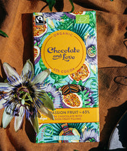 Заредете изображение във визуализатора на галерията – Черен шоколад PASSION FRUIT 65% какао, 80гр Chocolate and Love