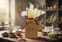 Încărcați imaginea în vizualizatorul galeriei - Подаръчен сет с чай, шоколад и чаша “Златен момент”