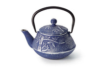 Заредете изображение във визуализатора на галерията – Чугунен чайник Huan синьо-сребрист 750 мл