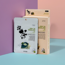 Încărcați imaginea în vizualizatorul galeriei - 6 măști de albire cu extract Matcha (ceai verde), Mitomo