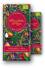 Заредете изображение във визуализатора на галерията – Panama веган органичен веган шоколад, 40гр, 80% какао от Chocolate and Love