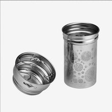 Încărcați imaginea în vizualizatorul galeriei - Sticla de ceai din sticla cu pereti dubli cu sita din otel inoxidabil Flowtea Little Geisha, 350 ml