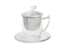 Încărcați imaginea în vizualizatorul galeriei - Pahar din sticla cu sita metalica Mairi 320 ml