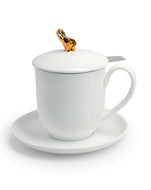 Tea cup with strainer Indira Golden elephant 380 ml