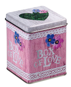 Кутия за чай "Box of Love" с квадратен капак 50гр.