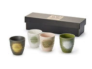 Tea set made of Japanese ceramic Takashi of 5 cups