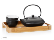 4-piece porcelain tea set 