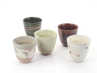 Tea set made of Japanese ceramic Takashi of 5 cups