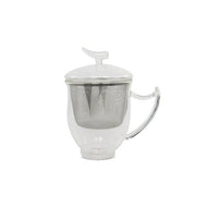 Glass tea cup with strainer Epsilon 350 ml