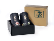 Japanese set of two tea storage boxes 