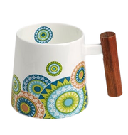 Tea cup with wooden handle Ramon 400 ml