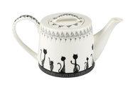 Porcelain teapot Black Cat 1 l