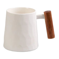 Tea cup with wooden handle Blanca white 400 ml