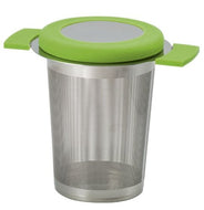Micro tea strainer with Anti-Slip lid Green